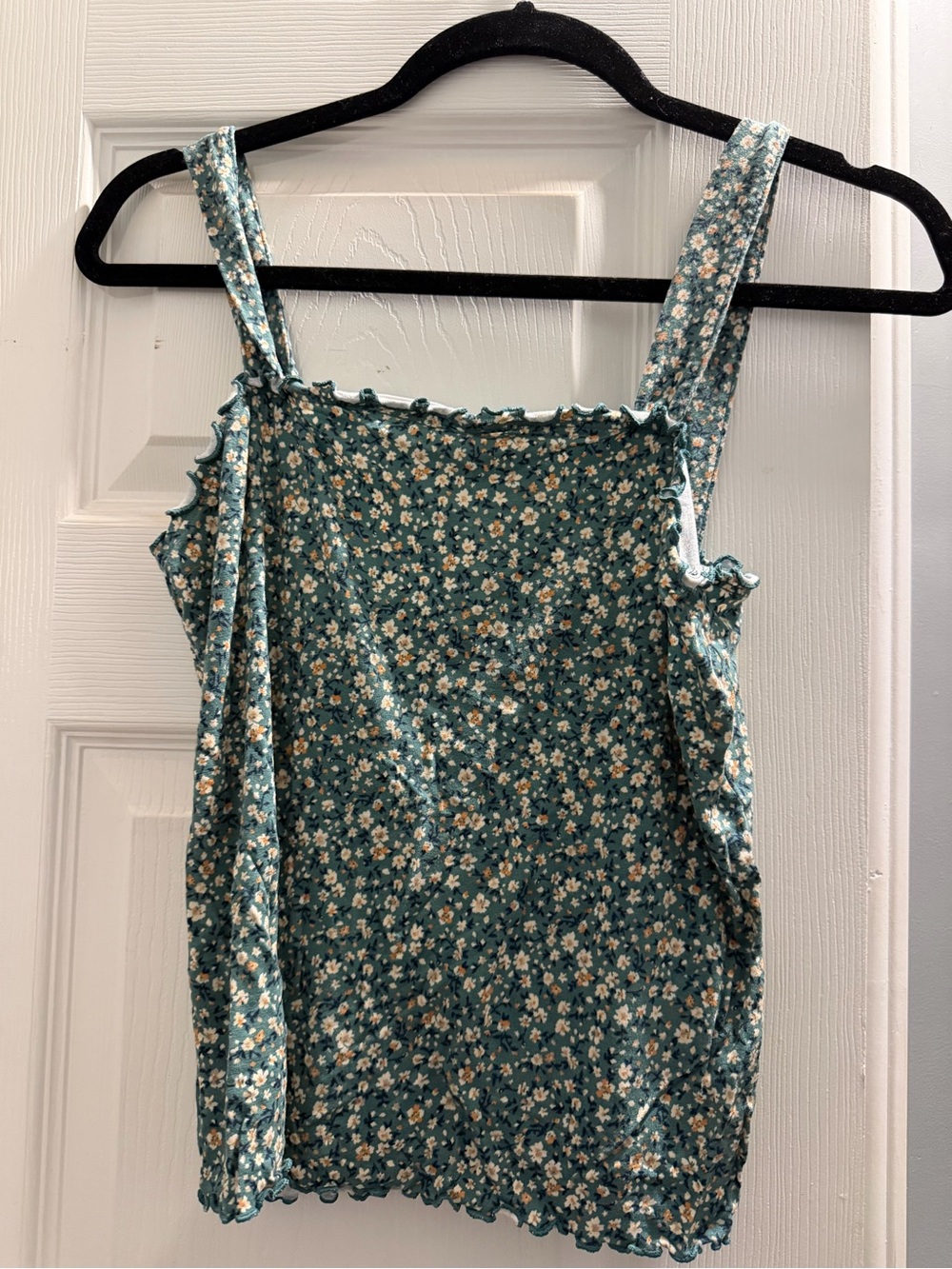 American Eagle Ruffle-Trim Tank Top
